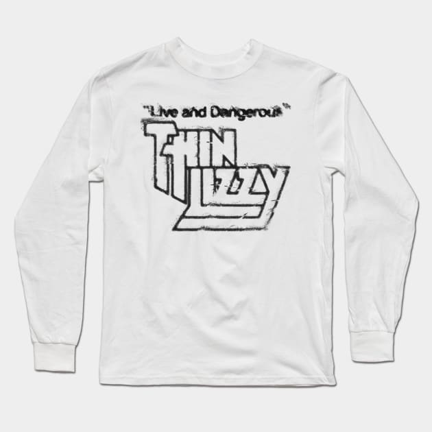 thin lizzy graffiti logo graphic Long Sleeve T-Shirt by HAPPY TRIP PRESS